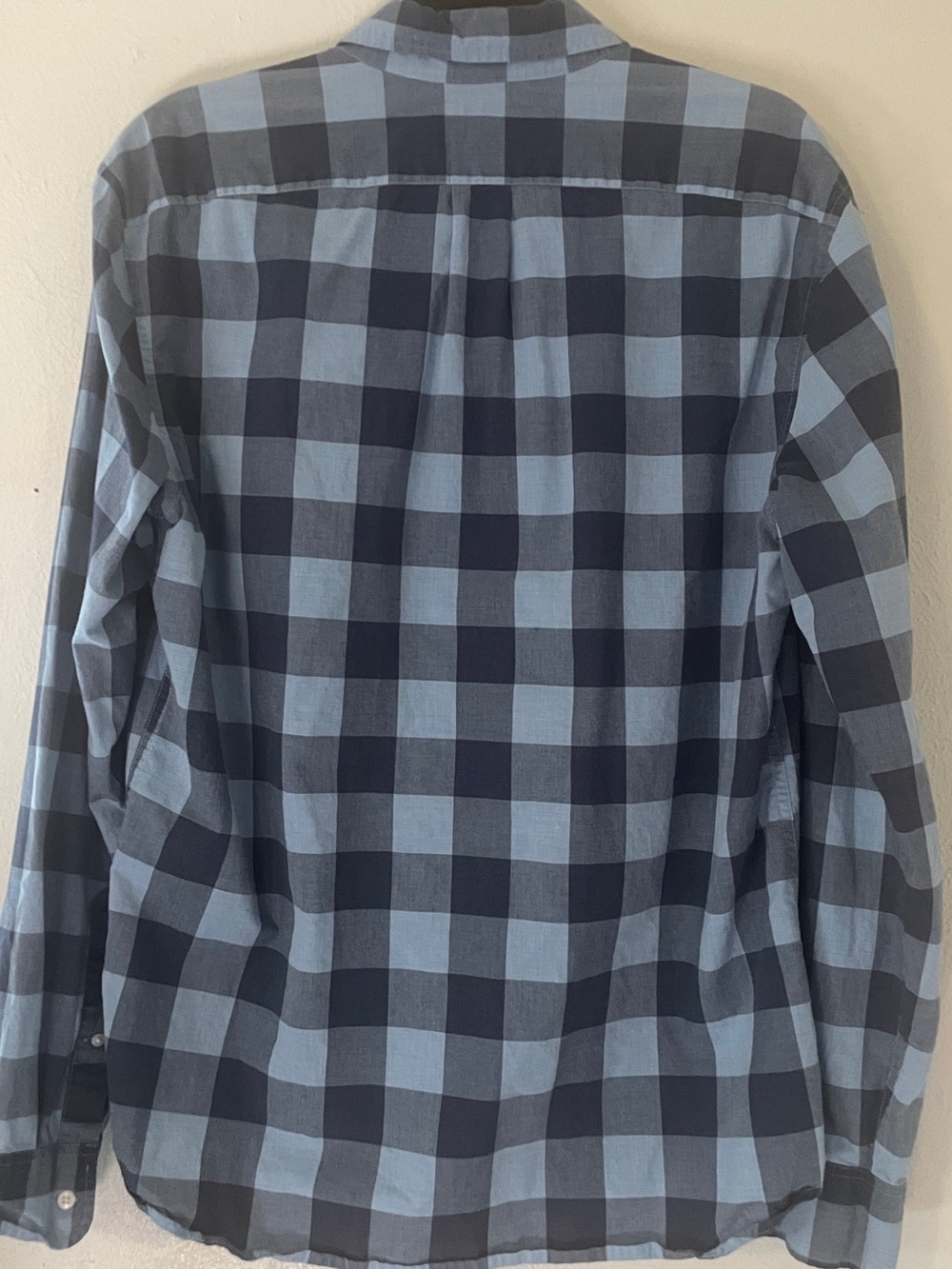 J.Crew Mens Large Slim Blue Plaid Check Cotton Button Down Shirt - Picture 7 of 8